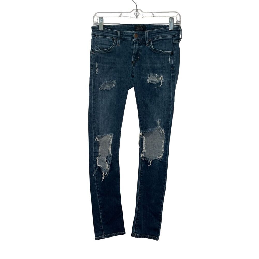 Agolde Chloe Distressed Low Rise Skinny Jeans Women's Size 26